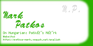 mark patkos business card
